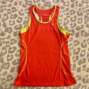 Asics Red and Yellow Tank Top